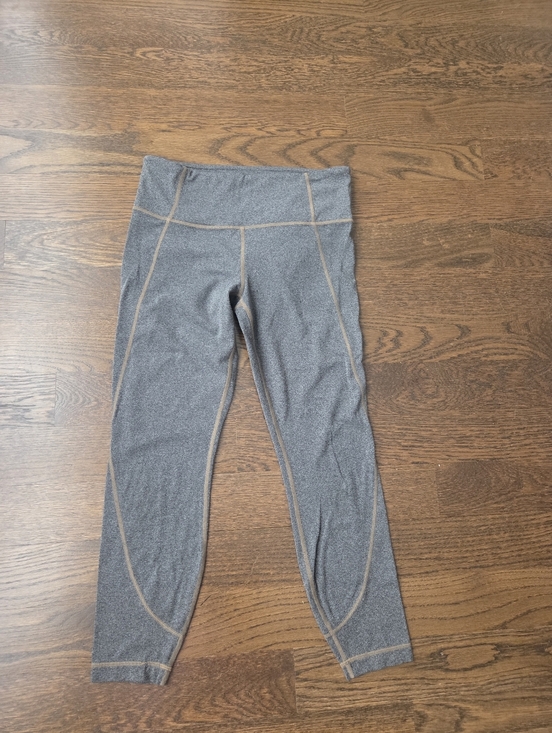 Athleta Pants - Athleta High-Waisted Gray Athletic Leggings with Contrast Stitching Sz.M